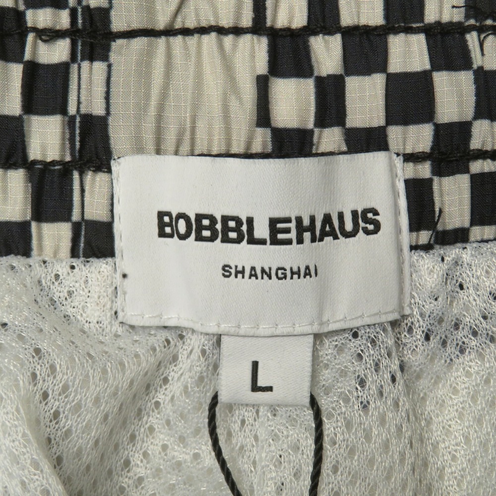 Bobblehaus Ripstop Shorts Men Large New BH Printed Ripstop Nylon Checkered Black - Picture 2 of 4